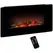 HOMCOM Electric Wall-Mounted Fireplace Heater with Adjustable Flame Effect, Remote Control, Timer, 1800/2000W, Black - 1