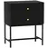 HOMCOM Elegant Two-Drawer Bedside Table - Black - 1