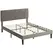 HOMCOM Double Bed Frame, with Velvet-Feel Headboard - Grey - 1
