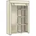 HOMCOM Fabric Wardrobe, Portable Wardrobe with 6 Shelves, 1 Hanging Rail, Foldable Closets, 103 x 43 x 162.5 cm, Cream White - 1