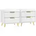 HOMCOM Elegant Two-Drawer Bedside Table Set of 2 - White - 1