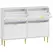 HOMCOM Elegant Four-Drawer Shoe Cabinet - White - 1