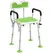 HOMCOM EVA Padded Shower Chair for the Elderly and Disabled, Height Adjustable Shower Stool with Back and Arms, 4 Suction Foot Pads, Green - 1