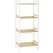 HOMCOM Four-Tier Bamboo Adjustable Shelf Storage Unit - 1