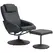 HOMCOM Faux Leather Reclining Chair and Footstool - Black - 1