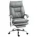 HOMCOM Faux Leather Office Chair, with Inflatable Lumbar - Grey - 1