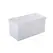 HOMCOM Folding Faux Leather Storage Cube Ottoman Bench Seat PU Rectangular Footrest Stool Box (Cream White) - 1