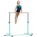HOMCOM Height Adjustable Gymnastics Horizontal Bar for Kids, Children Junior Kip High Bar Fitness, Light Blue - 1