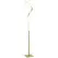 HOMCOM LED Floor Lamp with 3 Adjustable Brightness, Modern Dimmable Standing Lamp with Foot Switch for Bedroom, Living Room, Gold Tone - 1