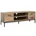 HOMCOM Light Industrial-Style TV Stand Cabinet - Brown/Black - 1