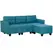HOMCOM 'L' Shape Modular Sofa, with Storage - Light Blue - 1