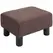 HOMCOM Linen Fabric Footstool Ottoman Cube with 4 Plastic Legs, Brown - 1