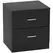 HOMCOM Modern Bedside Table, Beside Cabinet with 2 Drawers, for Bedroom, Living Room, Black - 1