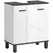 HOMCOM Modern Under-Sink Bathroom Cabinet - High Gloss White - 1
