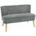 HOMCOM Modern Corduroy Double Seat Sofa w/ Wood Frame Foam Padding Soft Comfortable Compact Couch Grey - 1
