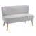 HOMCOM Modern Velvet Double Seat Sofa w/ Wood Frame Foam Padding Soft Comfortable Compact Couch Light Grey - 1