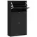 HOMCOM Modern Compact Three-Drawer Shoe Storage Cabinet - Black - 1