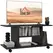 HOMCOM Modern TV Cabinet Stand Storage Shelves Table Mobile Bedroom Furniture Bookshelf Bookcase Black - 1
