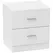 HOMCOM Modern Bedside Table, Beside Cabinet with 2 Drawers, for Bedroom, Living Room, White - 1