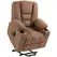 HOMCOM Oversized Riser and Recliner Chairs for the Elderly, Fabric Upholstered Lift Chair for Living Room with Remote Control, Side Pockets, Cup Holder, Brown - 1