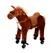 HOMCOM Plush Walking Horse Ride On Toy with Wheels and Realistic Sounds Rocking Horse for Girls Boys 2+ Years Old, 50cm Tall, Brown - 1