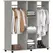 HOMCOM Open Wardrobe Double Mobile Storage Shelves Organizer W/6 Wheels-Grey - 1