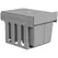 HOMCOM Pull Out Bin, Under Sink Bin - 2 Removable Compartments (15L Each) for 400mm Cabinets, Light Grey - 1