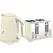 HOMCOM Retro 3000W Kettle and Toaster Set - Cream - 1