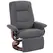 HOMCOM Reclining Swivel Chair, with Footrest - Grey - 1