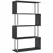 HOMCOM S Shape Bookcase, 5 Tiers Bookshelf, Modern Freestanding Storage Shelf for Home Office, Study, Living Room, 80 x 30 x 145cm Black - 1