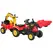 HOMCOM Ride On Tractor for Kids, 3 in 1 Ride On Excavator Toy Car with Adjustable Bucket, Digger and Removable Trailer, Pretend Play Construction Truck for 3-6 Years - 1