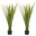 HOMCOM Set of 2 Artificial Plants Agave Succulent in Pot Desk Fake Plants for Home Indoor Outdoor Decor, 15x15x90cm, Green - 1