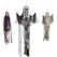 HOMCOM Set of 3 Hanging Skeleton Halloween Decorations, Scary Flying Ghost for Garden, Party, 90/110/170cm - 1