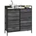 HOMCOM Rustic Chest of Six Fabric Drawers - Black - 1