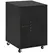 HOMCOM Rolling Metal Filing Cabinet, Industrial Mobile Storage Cabinet with Adjustable Shelf and Wheels for Home Office Living Room, Black - 1