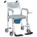 HOMCOM Rolling Shower Wheelchair for Seniors, Bedside Commode Chair with Locking Wheels, Seat, Backrest, Arms, Grey - 1