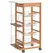 HOMCOM Rolling Kitchen Cart, Utility Storage Cart with 4 Basket Drawers & Side Racks, Wheels for Dining Room, Brown - 1