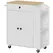 HOMCOM Rolling Kitchen Island with 3-Tier Spice Rack, Kitchen Storage Cart with Drawer and Towel Rack, White - 1
