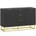 HOMCOM Sideboard with 3 Drawers and Adjustable Shelves for Living Room - Black - 1