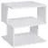 HOMCOM Side Table, Square Coffee Table, Modern End Table with 2 Tier Storage Shelves for Living Room, Bedroom, White - 1