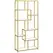 HOMCOM Seven-Tier Geometric Bookcase - White/Gold Tone - 1