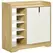 HOMCOM Shoe Storage with Double Doors and Open Shelves 13 Pair Shoe Storage Organizer for Entryway Hallway Natural and White - 1