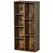 HOMCOM Seven-Cube Bookcase - Rustic Brown Wood Effect - 1