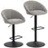 HOMCOM Set of Two Relaxed Tub Bar Stools - Grey - 1