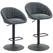HOMCOM Set of Two Relaxed Tub Bar Stools - Dark Grey - 1