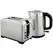HOMCOM Simple Polished Toaster and Kettle Set - Silver Tone - 1