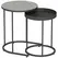 HOMCOM Set of Two Industrial Nesting Tables - Grey - 1