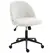 HOMCOM Teddy Fleece Office Chair with Wheels - Cream White - 1