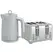 HOMCOM Sleek Textured Kettle and Four-Slice Toaster Set - Grey - 1