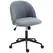 HOMCOM Teddy Fleece Office Chair with Wheels - Grey - 1